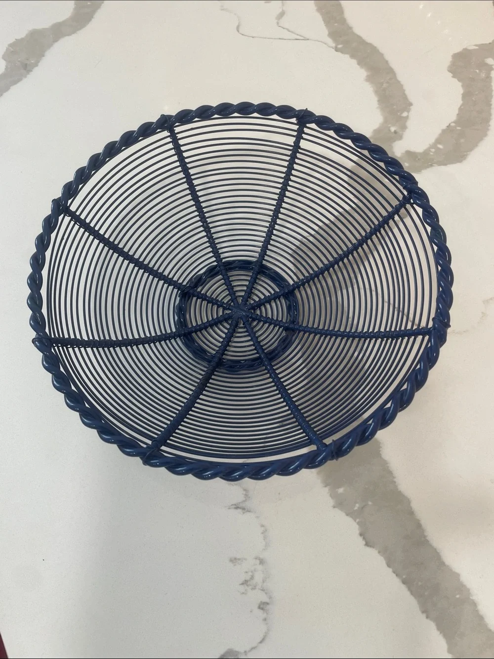 Navy Blue Wire Fruit Bowl - Home Accents